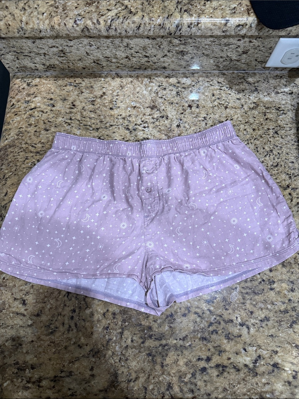 PINK Victoria's Secret Lavender Star & Moon Pajama Shorts